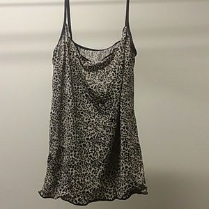 Leopard print nighty tank top